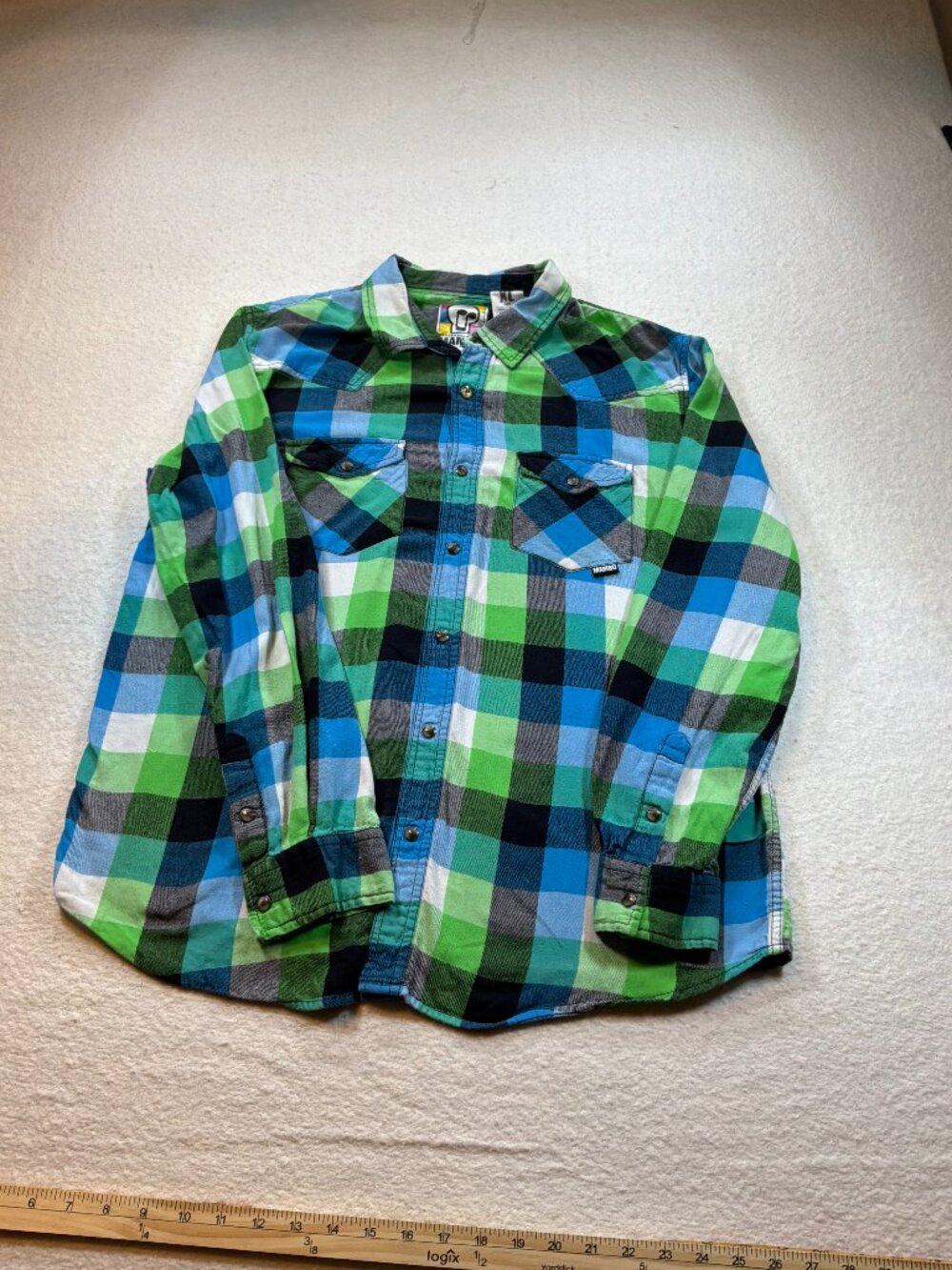 Mambo Australia Plaid Flannel Shirt Mens‎ XL